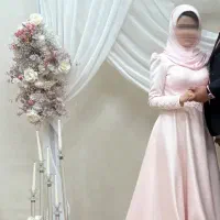 لباس مجلسی عقد/نامزدی صورتی، در حد نو