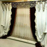 فروش و دوخت و نصب انواع پرده با کمترین قیمت|پرده، رانر، رومیزی|قم, باجک یک|دیوار