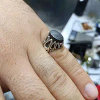 انگشتر نقره حدید سینی