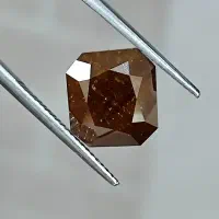 الماس قهوه ای رنگ 5/17 قیراطی با شناسنامه