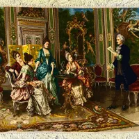 تابلو فرش دستباف بافت طرح شاعر جوان