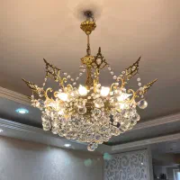 یک جفت لوستر برنج اصل