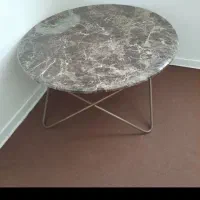 عسلی جلو مبلی صفحه ام دی اف پایه فلز طرح سنگ