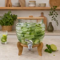 کلمن شیشه‌ای عسلی الماس ونوس
