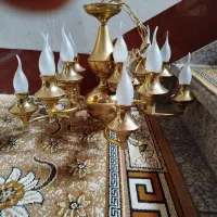لوستر ۱۵ شاخه آبکاری طلا|لوستر و چراغ آویز|رشت, آزادگان|دیوار