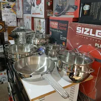 سرویس قابلمه9پارچه کف چدن استیل کرکماز ارسال|ظروف پخت‌وپز|مشهد, طلاب|دیوار