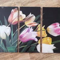 تابلو ۳ تیکه پازل طرح گل