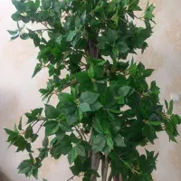 درختچه مصنوعی گل مینیاتوری با گلدان چوبی نونو|گل مصنوعی|ری, علایین|دیوار