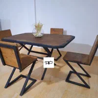 میز ناهارخوری چهارنفره چوبی