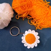 جا کلیدی گل بابونه بافتنی