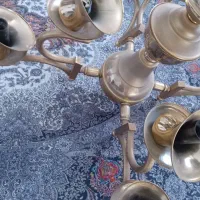 لوستر آب کاری طلا|لوستر و چراغ آویز|خمینی‌شهر, |دیوار