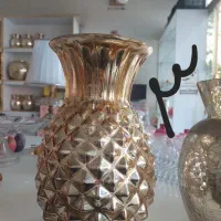 گلدان آبگز طلایی و آبکاری ساده|صنایع دستی و سایر لوازم تزئینی|تهران, آذربایجان|دیوار