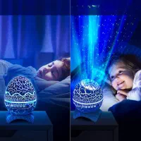 بخر براش چراغ خواب کهکشانی طرح تخم اژدها