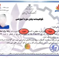 کمتر۱۵ روز مدرک  فنی تخخصصی غیرحضوری دریافت کنید