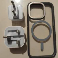 قاب وایرلس اصلی و آداپتور اصلی آیفون ۱۵ پرو|لوازم جانبی موبایل و تبلت|نیشابور, شهرک قدس|دیوار