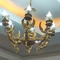 دو عدد لوستر فرشته آبکاری طلا|لوستر و چراغ آویز|تهران, مشیریه|دیوار