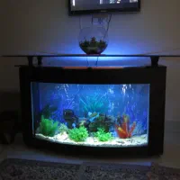 میز ناهار خوری با پایه آکواریوم