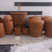 سبد دست بافت زیبا