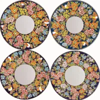 بشقاب آینه گل ومرغ