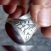 انگشتر کهنه قدیمی یمن آلبالویی|جواهرات|تربت‌حیدریه, مظفریه|دیوار