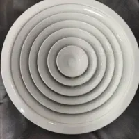 دریچه گرد کولر نما pvc آلومینیومی برای کانال سازی