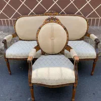 مبل استیل9نقره تاجدارکلاسیک مدل(دوگل آلمانی)|مبلمان خانگی و میز عسلی|تهران, سیزده آبان|دیوار