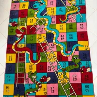 فرش بچگانه مارپله تافته کاشان ۲.۲۰×۱.۵ سالم