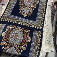 یک جفت پشتی دستبافت سرمه ای رنگ کاشان|پشتی|تهران, آرژانتین|دیوار