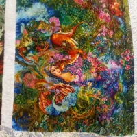 تابلو فرش دایره هستی پرداخت نشده دستباف