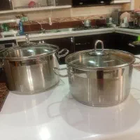 فروش دو عدد قابلمه استیل خارجی مارک هاس جوهر