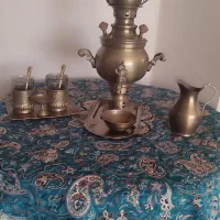 سماور آتیشی برنجی ( سرویس کامل)|کلکسیون اشیاء عتیقه|اصفهان, خواجو|دیوار