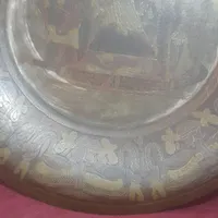 بشقاب دیوارکوب مسی