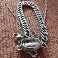 زنجیر و دستبند و گردنبند نقره