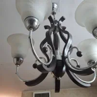 ۲عددلوستر ۵ شاخه چوب واستیل