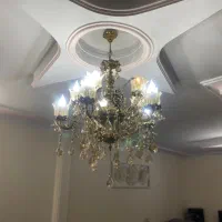 دوعدد لوستر برنز برنج ۱۰شاخه با لاله