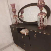 نیم ست و کنسول و آینه و ۴ عدد میز جلو مبلی