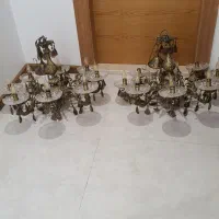 ۲ عدد لوستر برنجی ۸ شاخه