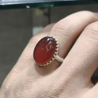 انگشتر عقیق مشکی عیار ۹۲۵|بدلیجات|مشهد, عیدگاه|دیوار