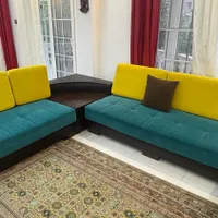 مبل راحتی ۷ نفره با پاف|مبلمان خانگی و میز عسلی|نوشهر, |دیوار