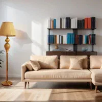 آباژور ایستاده فلزی با کلاهک مخمل|چراغ خواب و آباژور|تهران, اتابک|دیوار