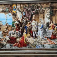 تابلو فرش دستباف چله ابریشم نو|تابلو فرش|تهران, مختاری|دیوار