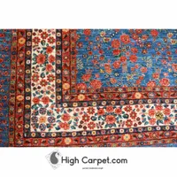 فرش دستباف قشقایی 6 متری دسته گلی افشان آبی رنگ|فرش|تهران, بازار|دیوار