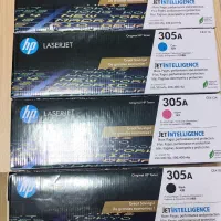 فروش ۳ کارتریج رنگی اصلی HP 305A پلمب + مشکی