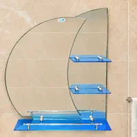آینه سرویس بهداشتی با طبقات شیشه ای