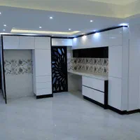 444 کد m کابینت دوپله هایگلاس سفید مشکی|مصالح و تجهیزات ساختمان|اصفهان, قلعه طبره|دیوار