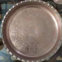 سینی قلم زنی وپارچ لیوان مسی