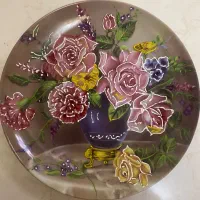 بشقاب با نقاشی رنگ روغن برجسته (چک)