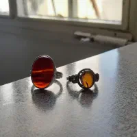 دوعدد انگشتر عقیق با رکاب نقره