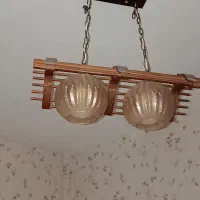 لوستر آشپزخونه یا اتاق خواب با شیشه شامپانی