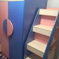 تخت دو طبقه نوجوان با کمد